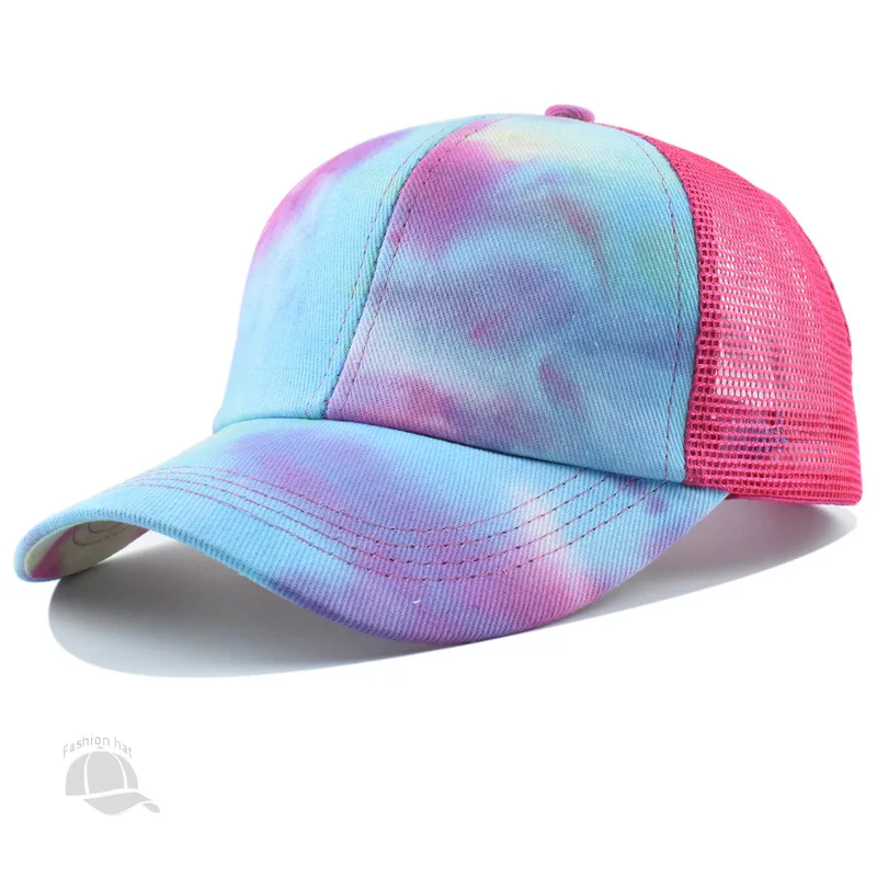 women ladies high custom sports spandex X cross crisscross pony tail baseball trucker caps hats with ponytail hair hole holder