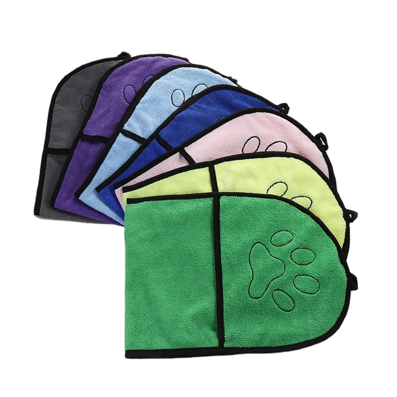 Powerful Absorbent Bath Towel Pocket Microfiber Soft And Comfortable Dog Cat Pet