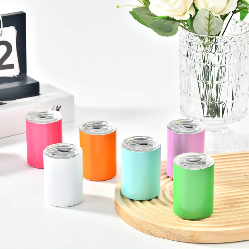 NEW Sublimation 3OZ Sublimation MINI SKINNY Stainless Steel Double Wall  straight Tumblers with lid