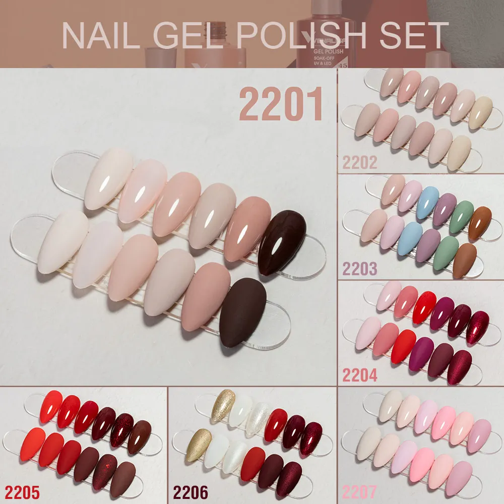 New Venalisa 6 Colors  Nail Salon  UV Nail Gel Polish Kit Hot Sale Set