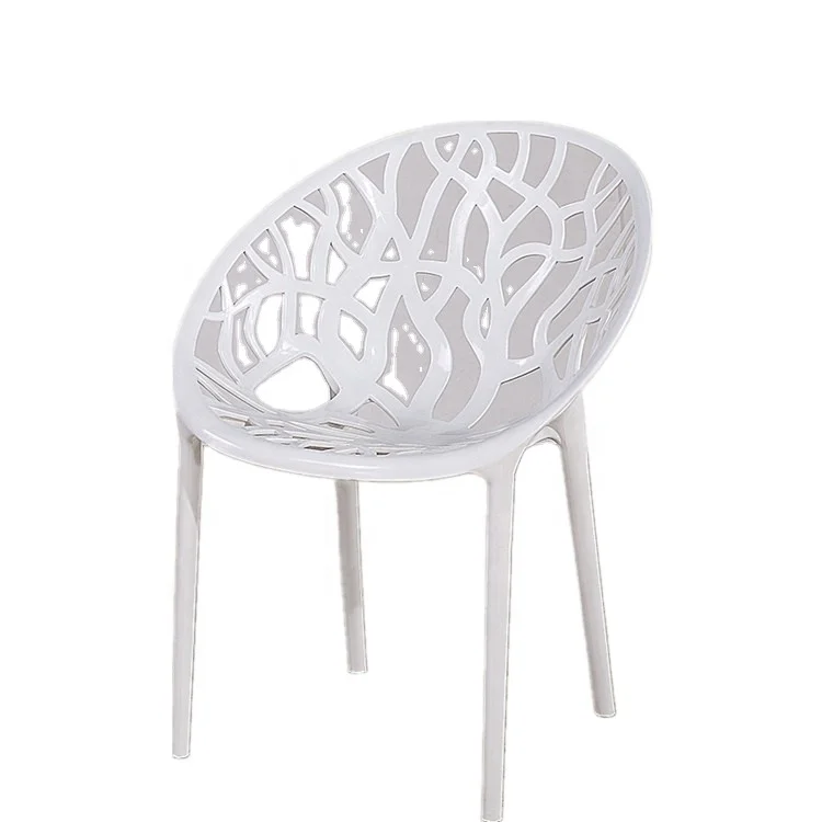 Wholesale cheap good quality hot selling stackable creative design round egg plastic branch leisure arm chair