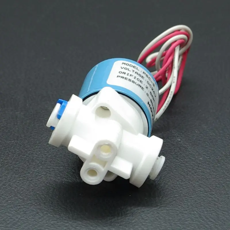 HOYAN 12V 24V  DC 2 way Plastic water  purifier RO machine dispenser mini solenoid valve