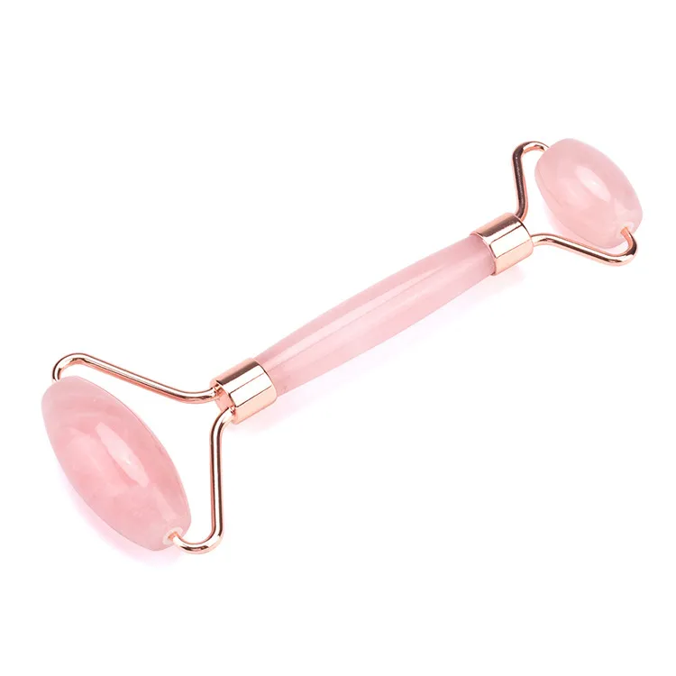High quality free sample Noiseless original factory Arc rod glass handle rose quartz roller