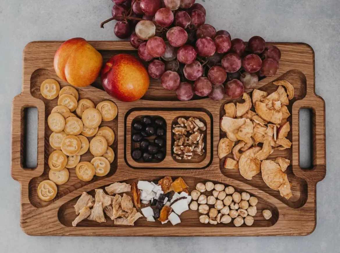Acacia Wood Cheese Platter Charcuterie Board Custom Bamboo Cheese Board Charcuterie Board Serving Wood Plates for Food