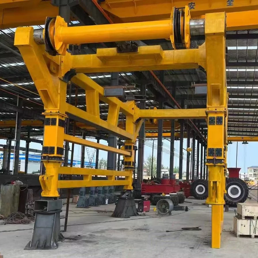 Port Dock Use 35ton 40ton 45ton Container Lifting Straddler Carrier Rubber Tyre Container Traveling Carrier