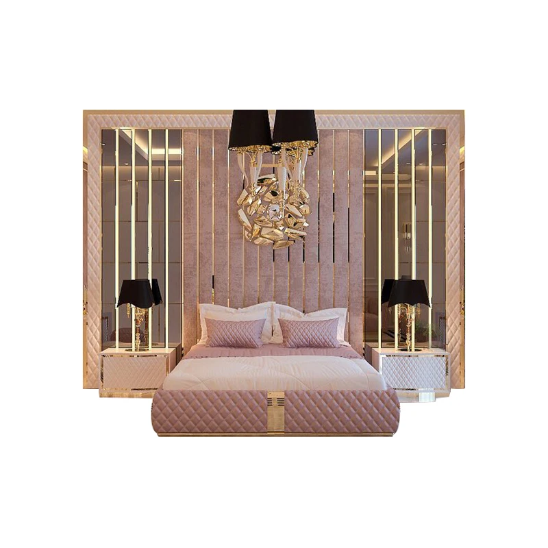 Wood king size bed wholesale set design headboard modern bedroom furniture sets