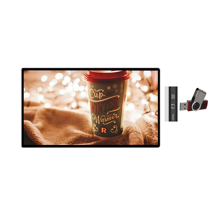 18.5 21.5 23.6 27 32 43 50 55 65 75 85 inch touchscreen ultra-thin wall hanging advertising machine HD Android Display