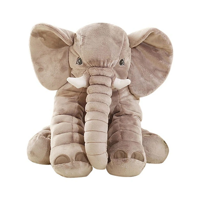 60cm Giant Gray Elephant Plush Pillows Soft Toys Elephant Plush Toys Stuffed Animal Toys Home Decor Baby Pillows Christmas