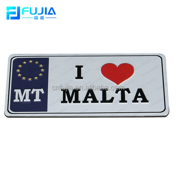 souvenir custom 3d embossed metal tin sign fridge magnet