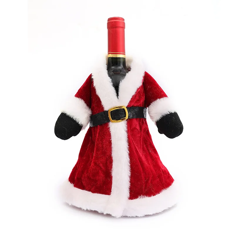 Decorative Christmas Wine Bottle Cover Bags Merry Christmas Decor For Home 2024 Christmas Ornaments Xmas Gift New Year 2024