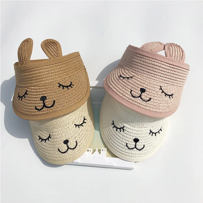
2021 Handmade Straw Hat Small Fresh Lovely Summer New Children Straw Sun Hat Wholesale 