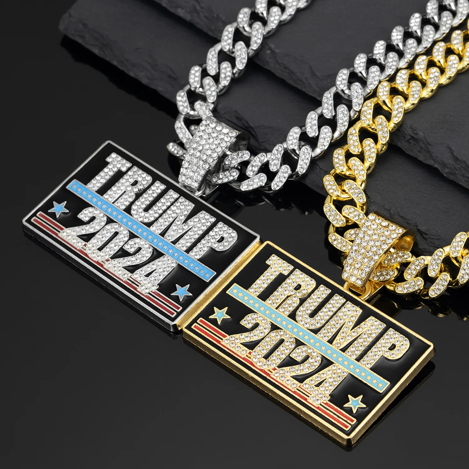 Name Necklace Personalised Gold Plated 2024 HipHop Necklace Stainless Steel Choke Chain Big Pendant Men Jewelry