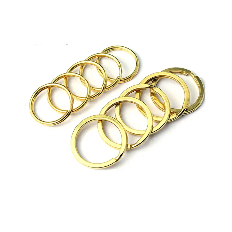 Solid Brass Split Rings 10mm-38mm Double Loop Keyring for key chain accessories