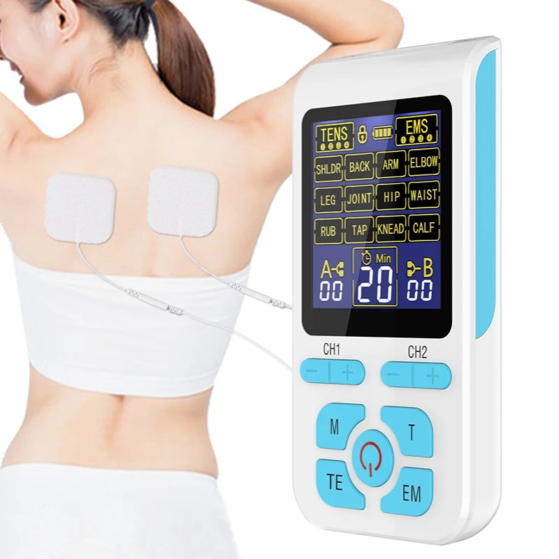 Two Channels Electric Muscle Stimulator Tens Machine for Relieve Pain