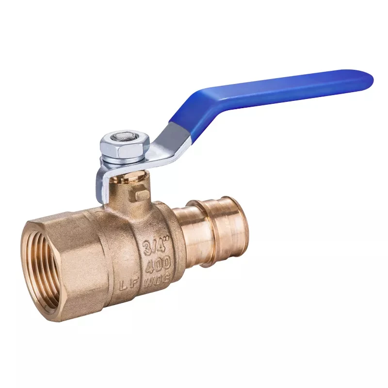 AVONFLOW High Quality  Full Port FPT x PEX1960  Brass  Ball Valve Full Port Quarter-Turn Lever for Water