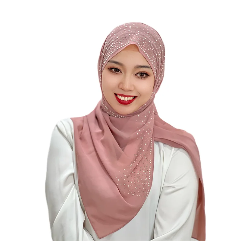 Viscose Premium Hot Stamping Styles magnite for satin silk muslim wedding dress with hijab  magnet pin rop islam