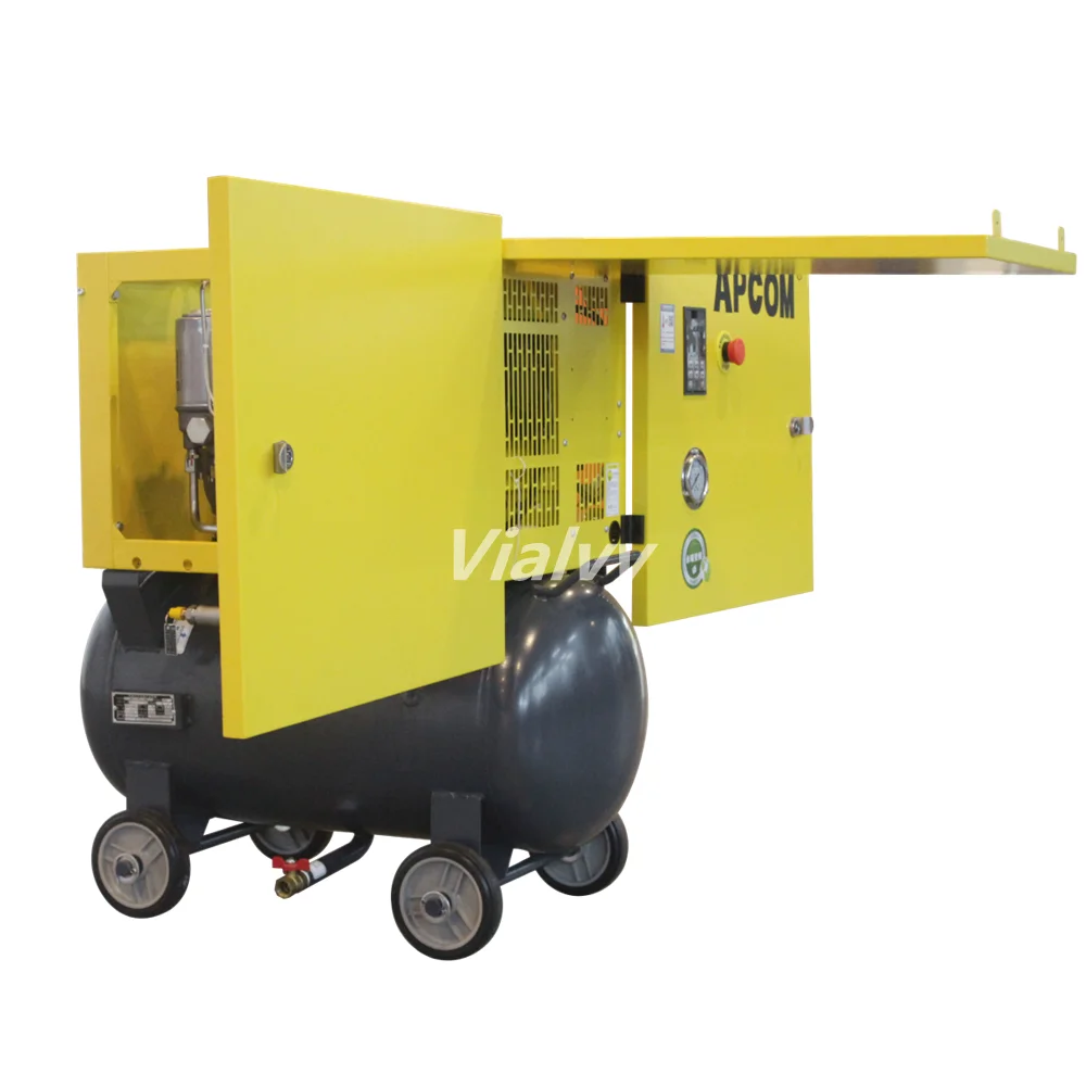 5hp винтовой воздушный компрессор насос 4 кВт 5 л.с. 220 В однофазный с сушильным баком Fengshi Vialvv Yiwu Китай низкий