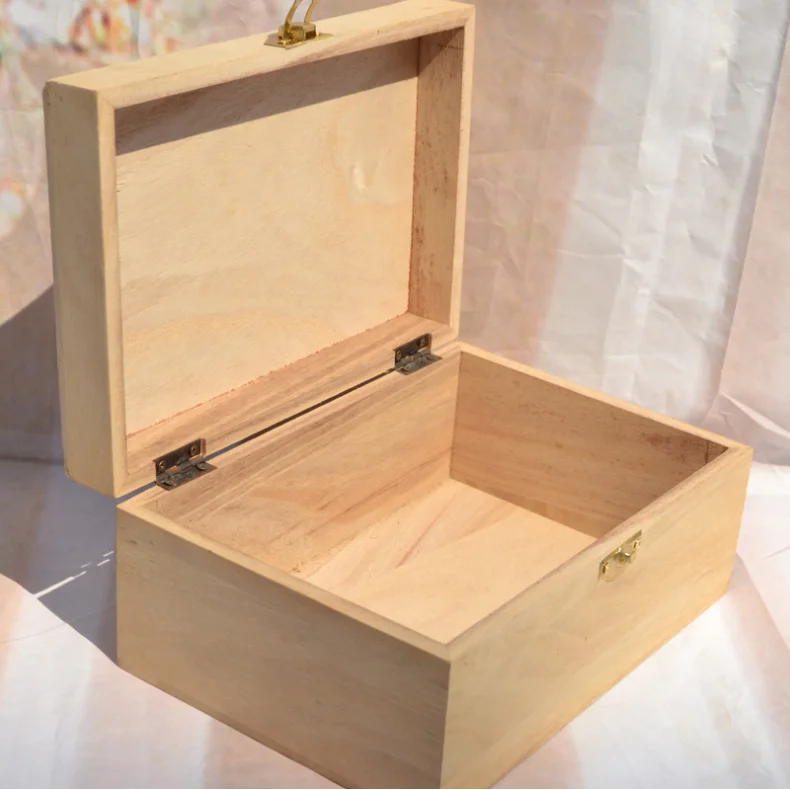 Wooden jewelry box sundries storage box packing wooden chest box