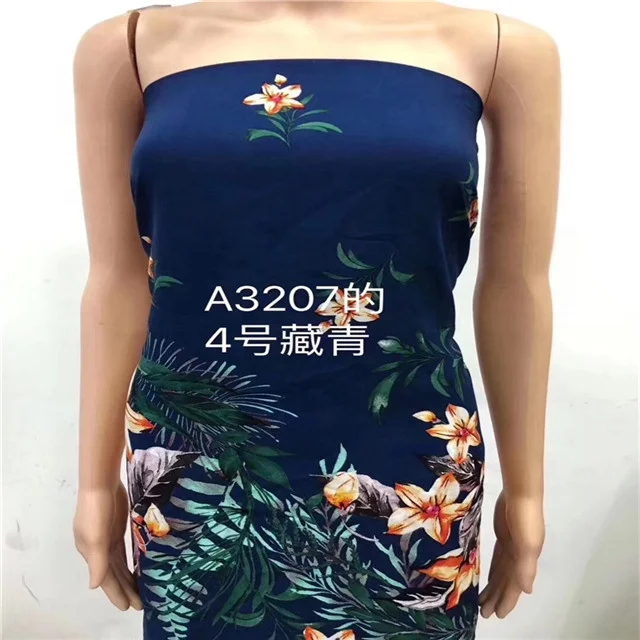 Chinese style textiles soft touching multicolor flower printed fabric