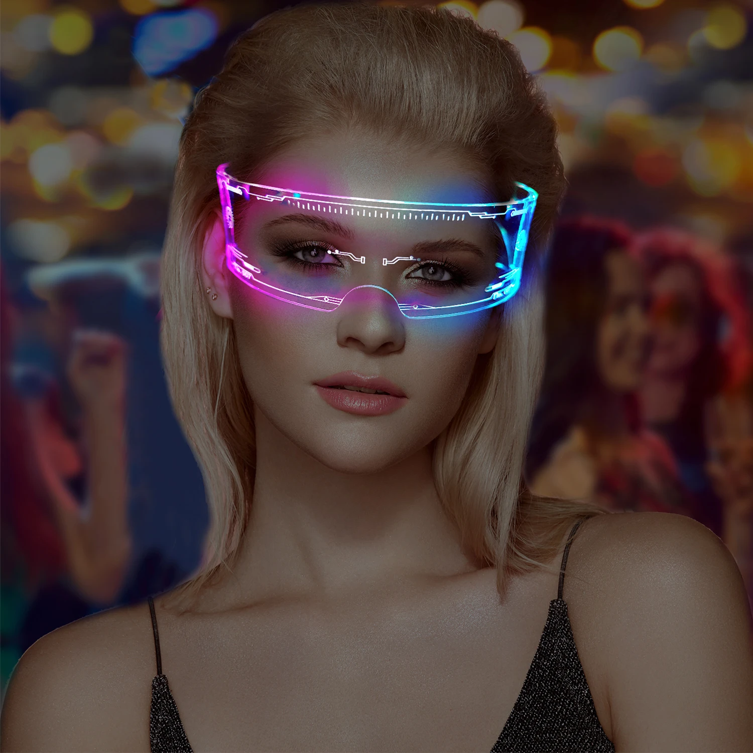 Светодиодные очки с подсветкой светодиодный козырек для мужчин косплея фестивалей Хэллоуина баров клубов вечеринок