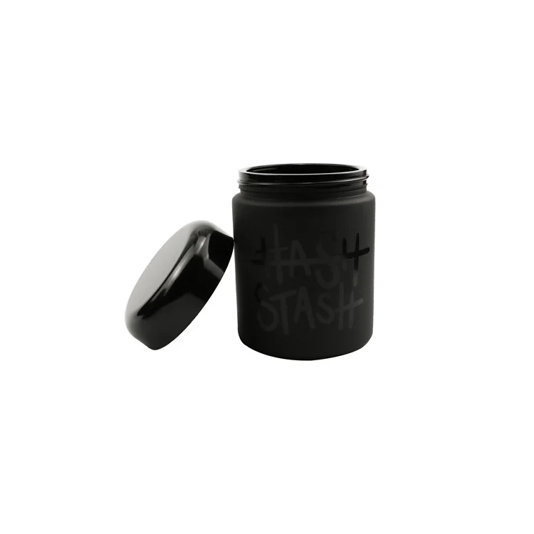 High quality 30ml 50ml 100ml 150ml 200ml 250ml Thick Black Miron Violet Glass Jars UV Protection Concentrate Jar With Round Bake