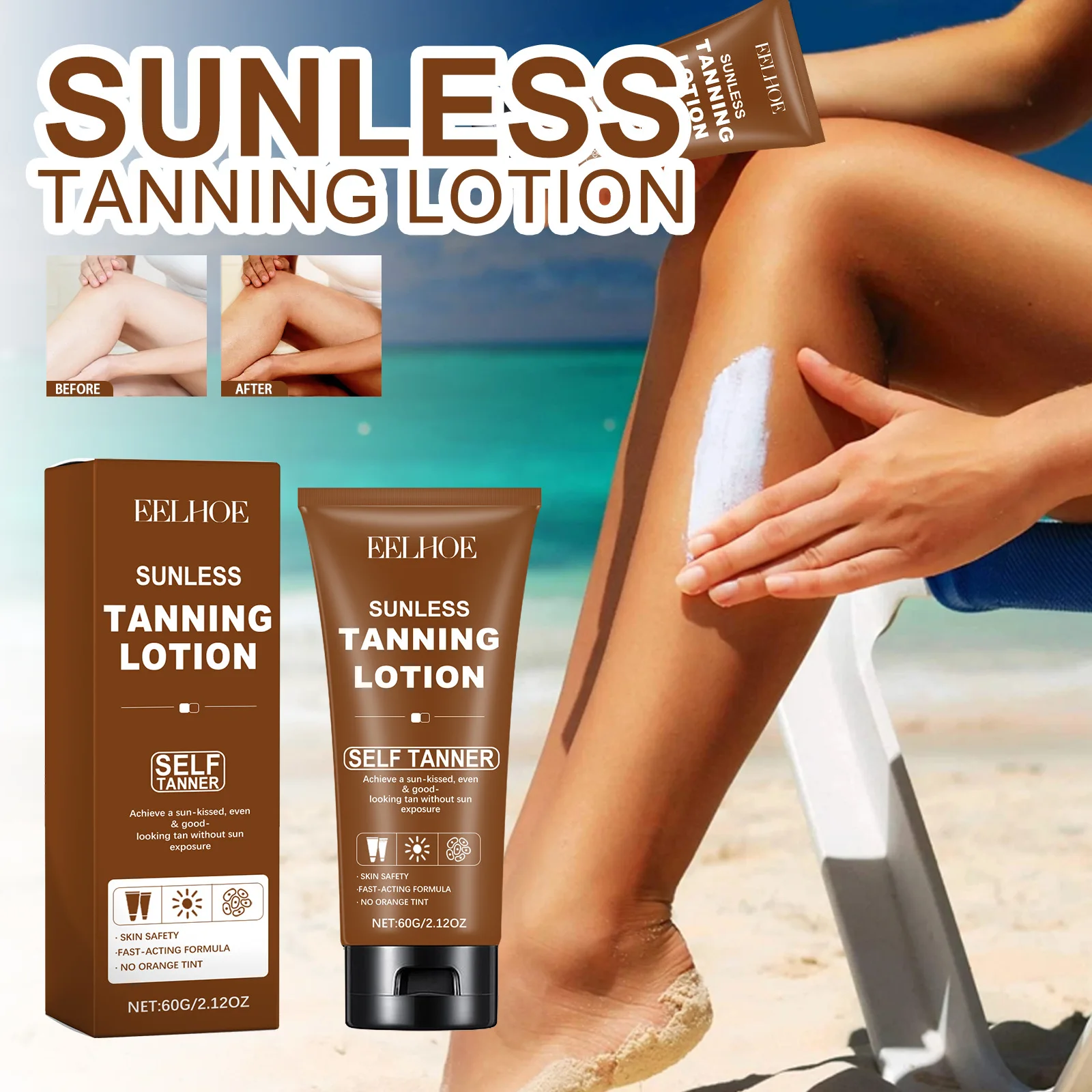 Shine Brown Tanning Lotion Summer Gel repairing Sunburn of Copper Skin Shine Brown Tanning Cream