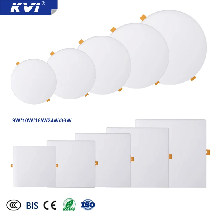 Good Product 3000-6000K 9-36W Frameless Easy Install Ultra Slim Led Square High Brightness Panel Light