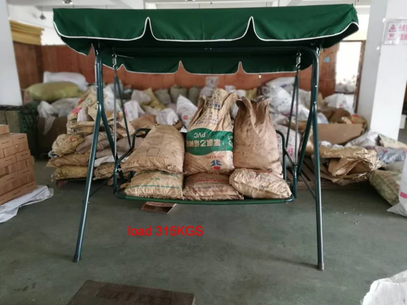 Striped 3 Seats Swing Seat Outdoor Swing Chair