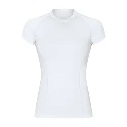 Spring and summer new round neck slim solid color yoga short sleeve female elastic quick dry fashion sports leisure yoga wear