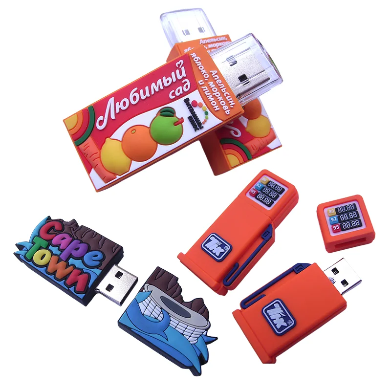 Customized PVC USB flash drive 2GB 4GB silicone cartoon memory stick 8GB 16GB OEM PVC USB for all designs