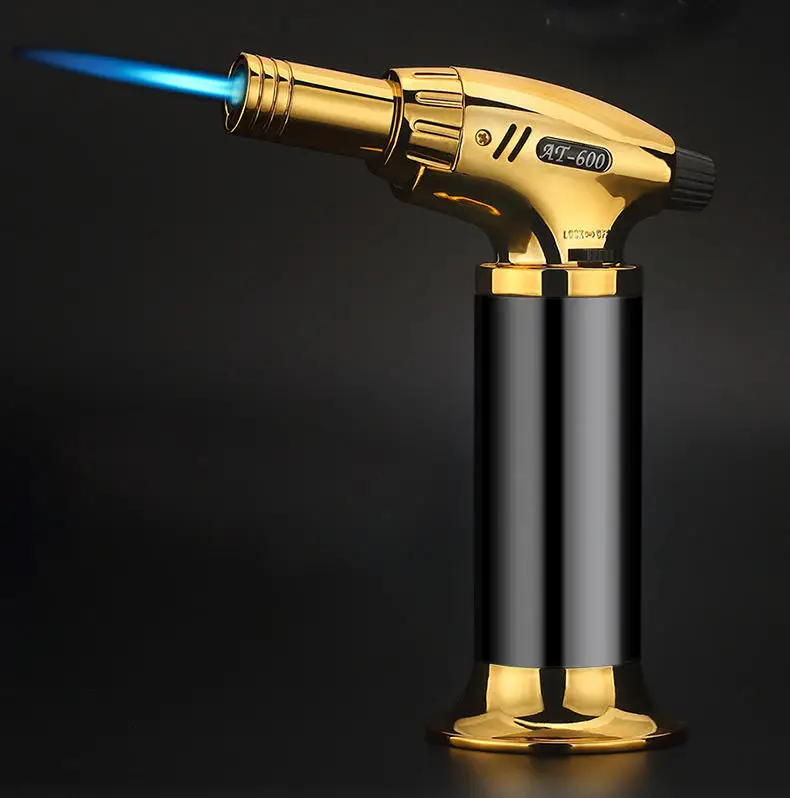 Customization Metal Gun Torch Lighter Jet Flame Refillable Cigar Butane Windproof Gas Torch Lighter