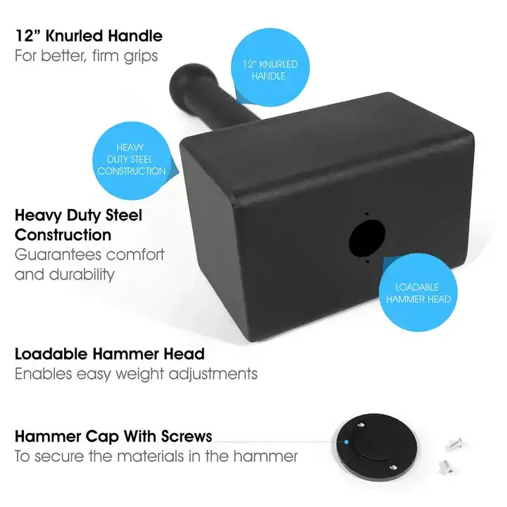 Loadable Thor Hammer Innovative Fitness Hammer for Core, Grip, Forearm and Strength Training