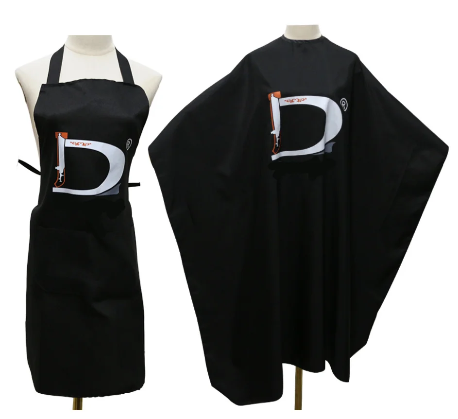 Custom Logo Design Barbershop Barber Cape Apron With Pocket
