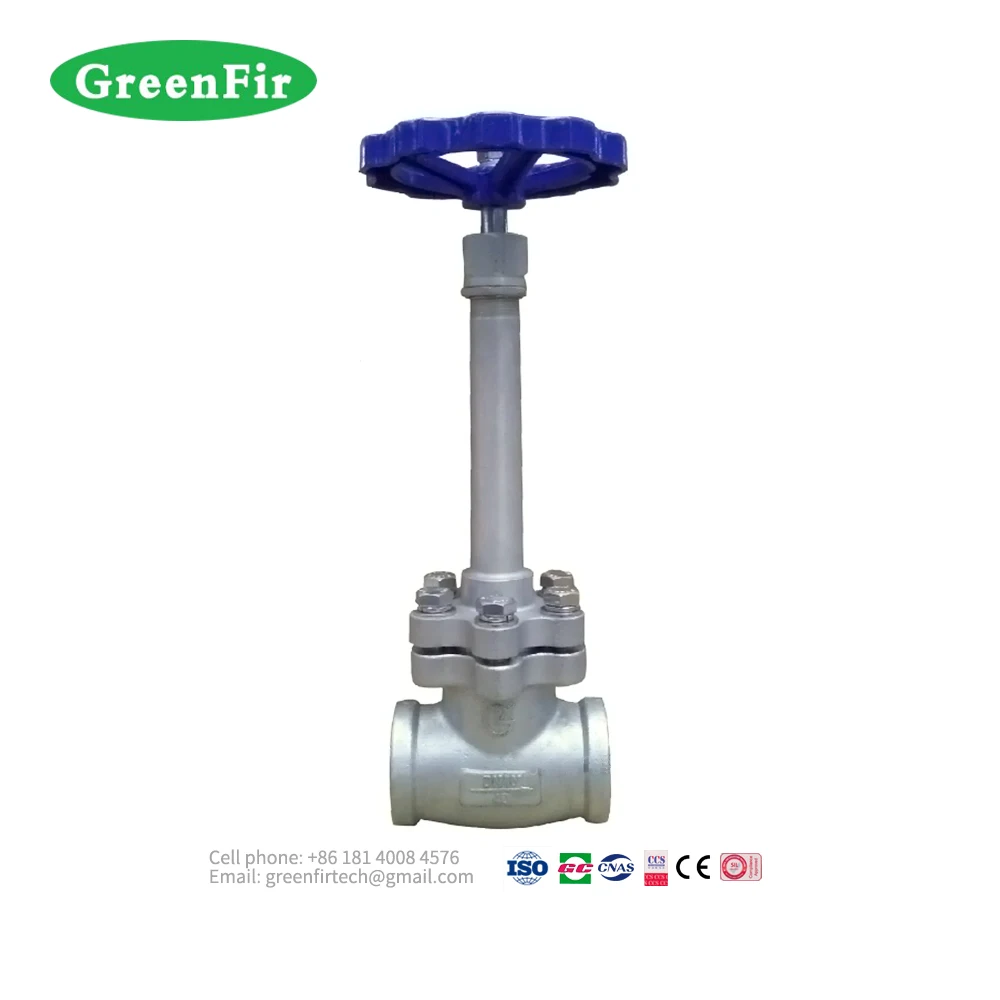 Криогенный шаровой клапан из нержавеющей стали, удлиненный стержень с стыковыми соединениями для промышленного низкотемпературного газа