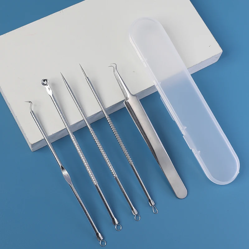 Professional beauty care tool stainless steel blackhead tweezers pimple popper extractor blackhead remover tool extractor