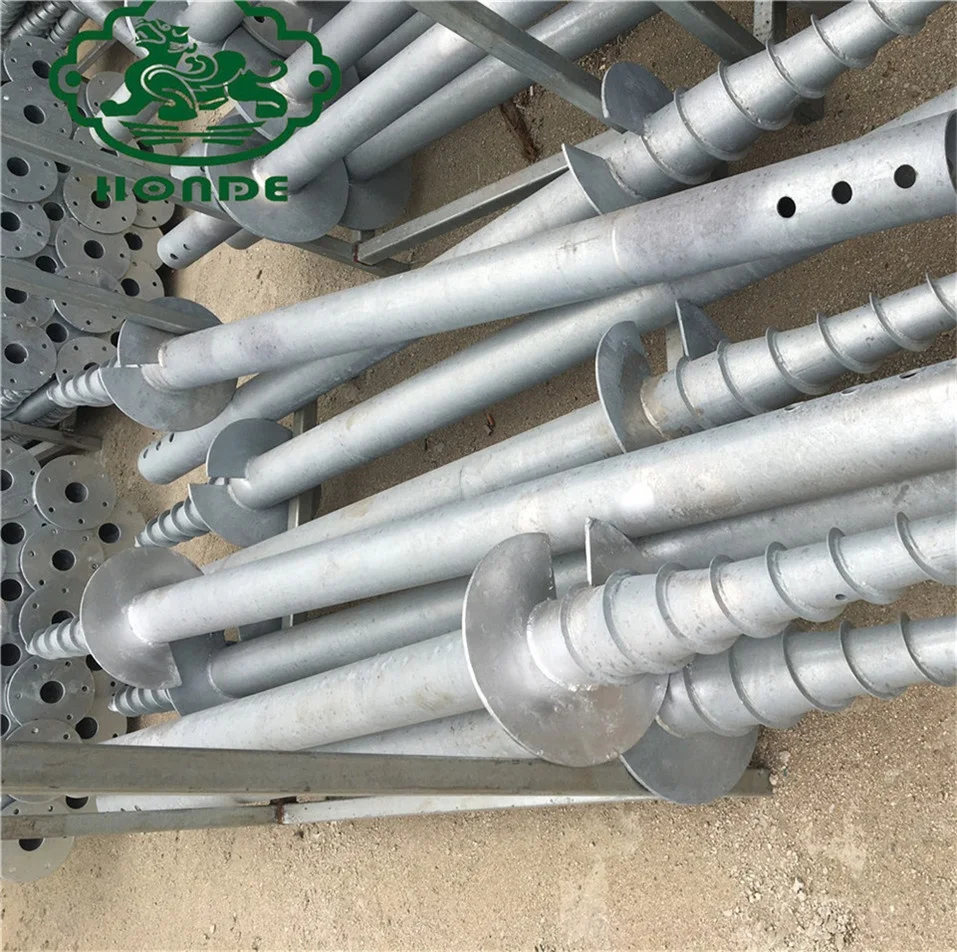 Ground Screw Pole Anchor Foundation For Ground System