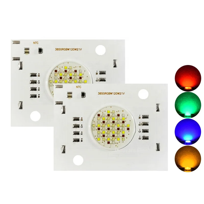 15 Вт 18 20 25 30 80 120 cob Rgbcct светодиодный в 24 В красный зеленый синий RGB теплый белый холодный высокомощный Чип rgbww