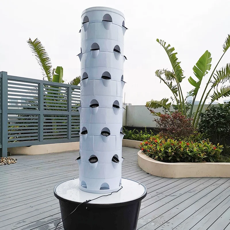 G&N Indoor Hydroponics System Vertical Grow Tower Strawberry Vertical Gardening Tower Pots Supplier