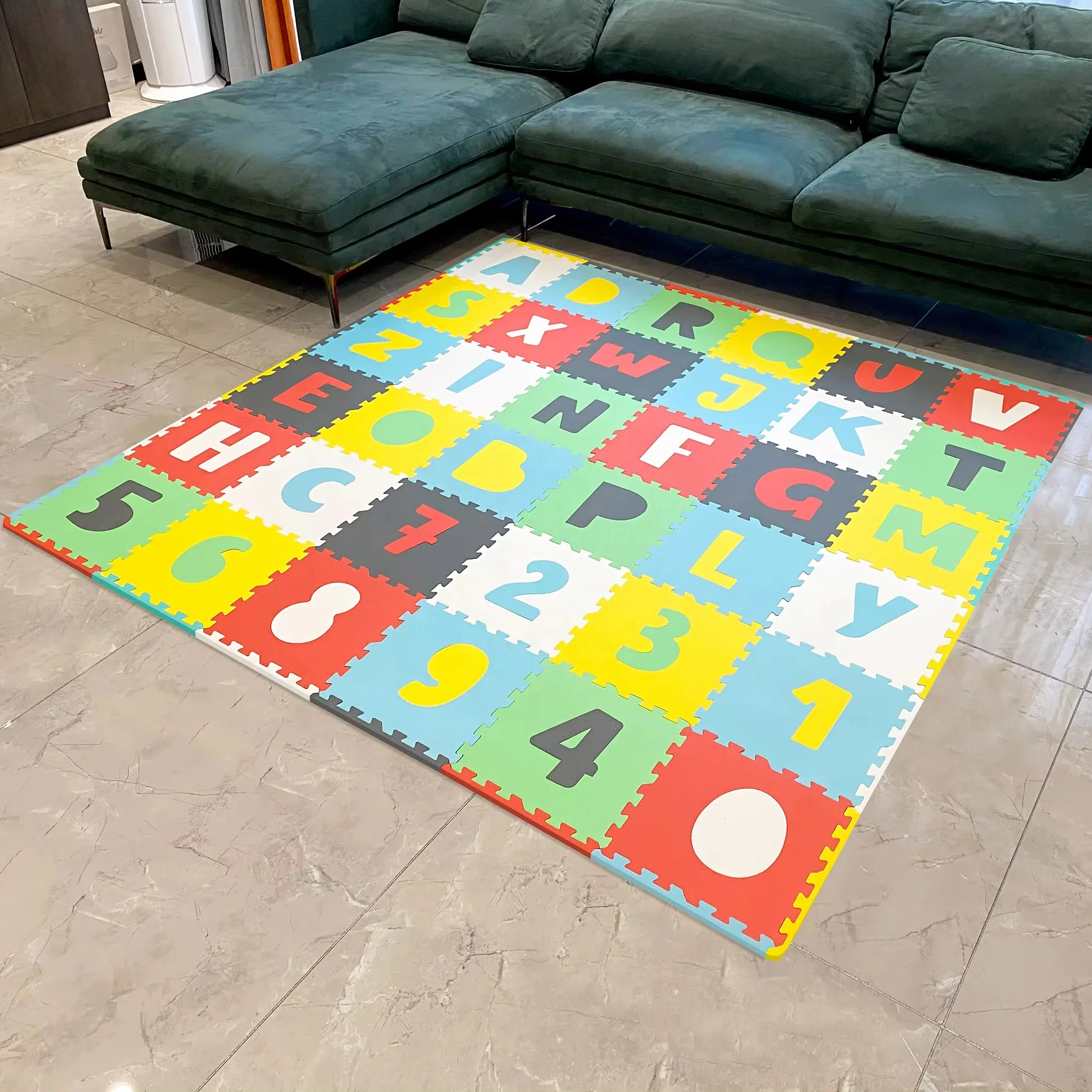Lifttop 36pcs Baby Letter Numbers EVA Mat Soft Alphabet Foam Mats Kids High Density Carpet Puzzle Play Mat