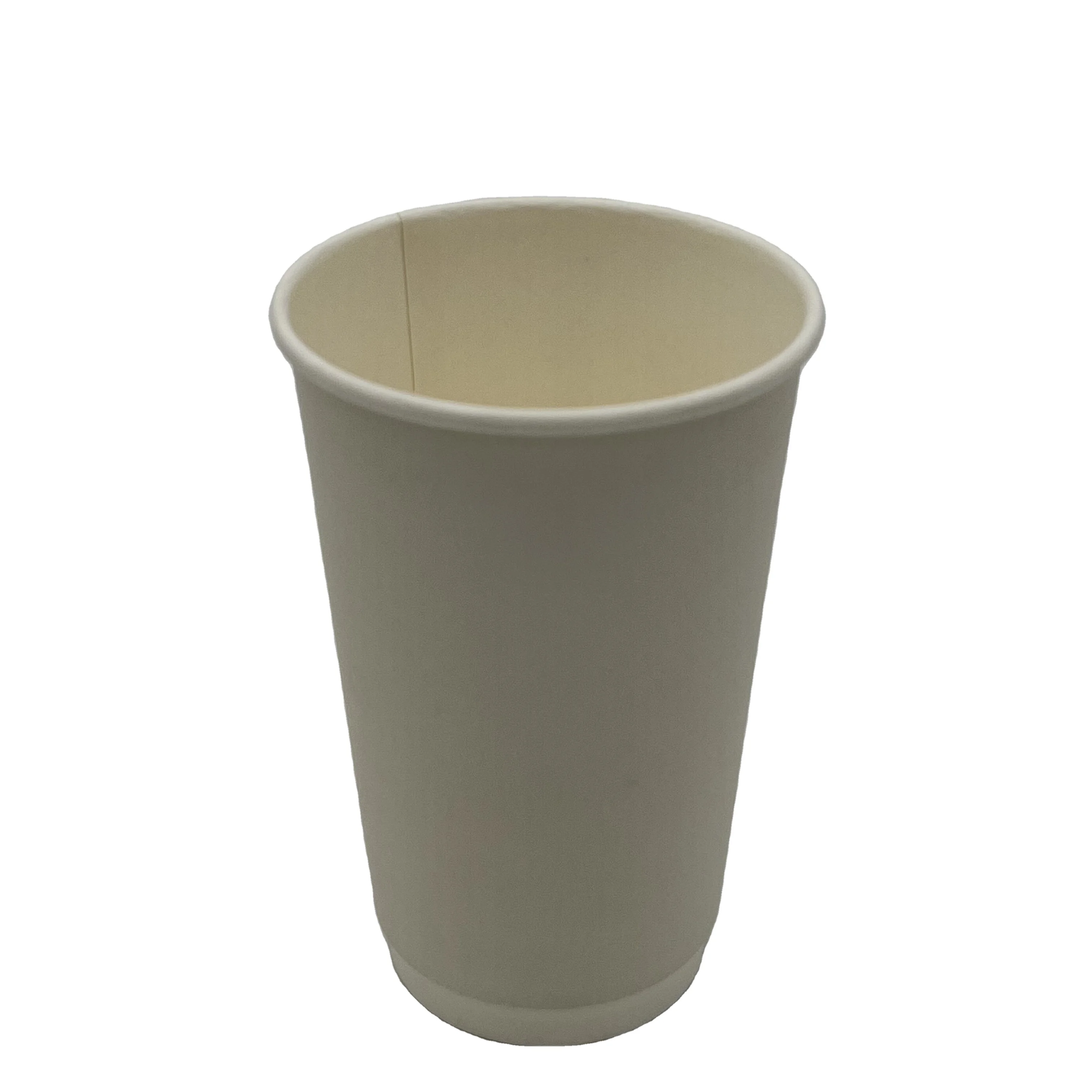 China Manufacture Disposable Double Wall Cups White 8/10/12 oz Custom Logo Hot Coffee Paper Cups With Lid for Cafe