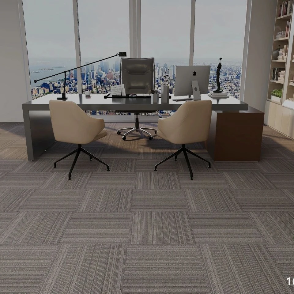 PVC backing 50x50 ECO friendly office floor carpet tiles for sale