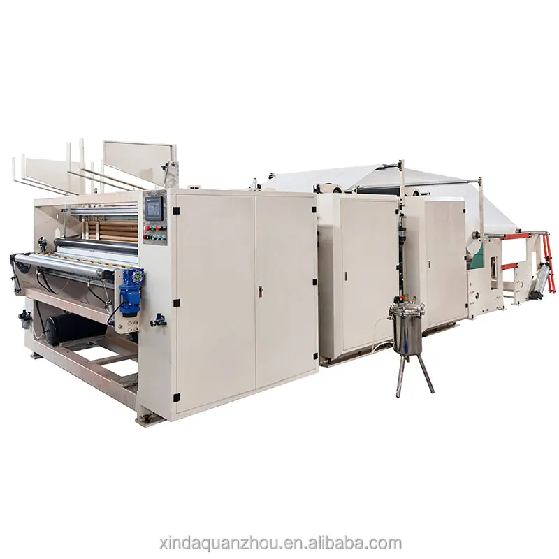 Good Quality Full Automatic Kitchen Towel and Toilet Tissue Paper Roll Making Rewinder Machine