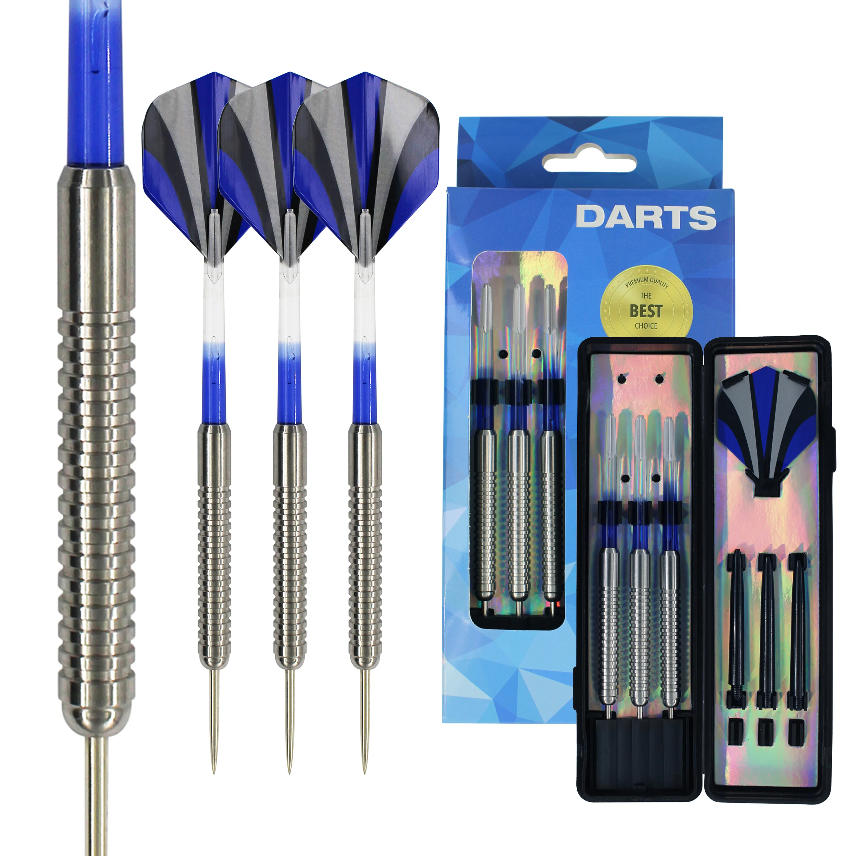 Hot Custom High Quality 3pcs Kits Metal Tip Plastic Shaft Darts Safety