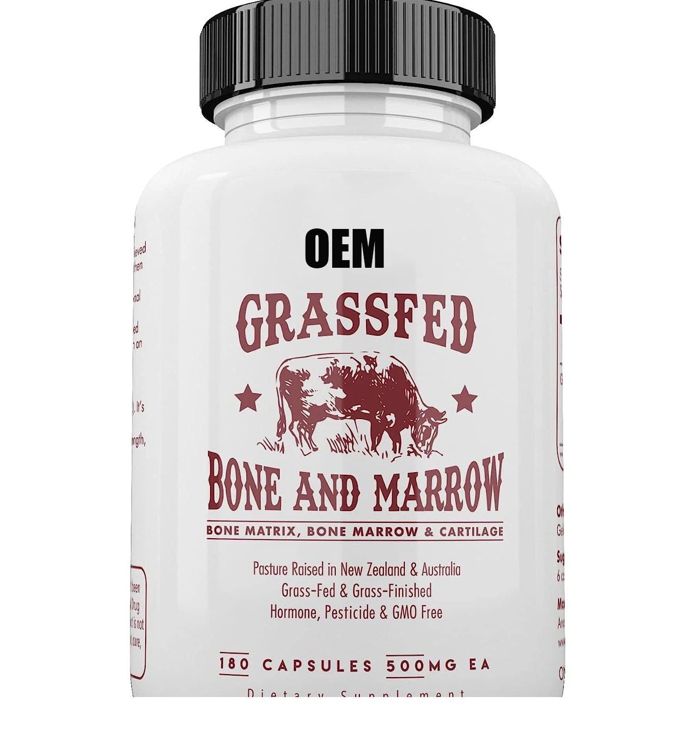 OEM/ODM Premium Grass Fed Beef Bone and Marrow Supplement Skin,oral and joint supplements promote the whole body 180 Capsules