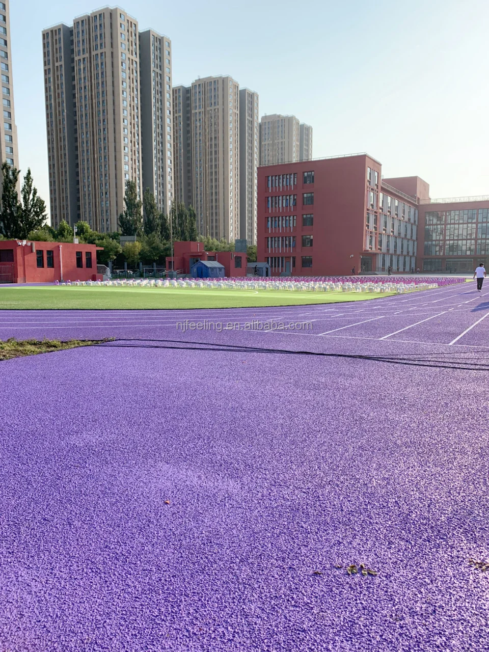 High quality EPDM rubber particles 13mm synthetic Running Track For 400 Meter Standard Track Field and playground FN-R-24082701