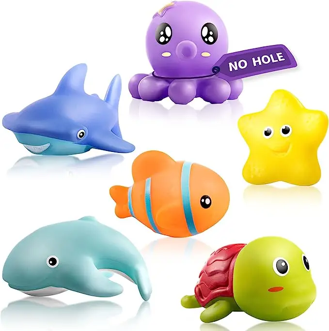 Mould Free Baby Bath Toys 18 Months - Non Porous Animal Bath Toys, Baby Bath Toys