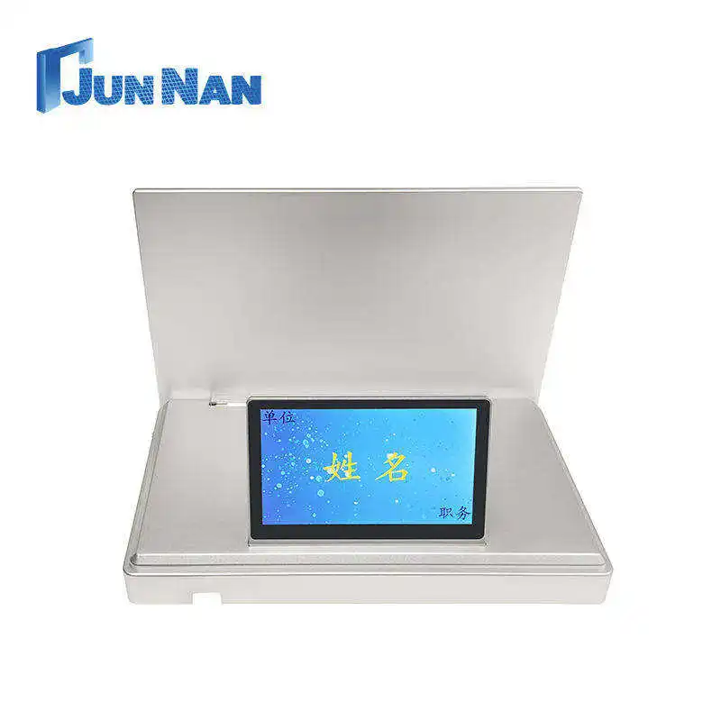 High quality motorized monitor lift desktop terminal lcd monitor with speaker Desktop paperless meetings