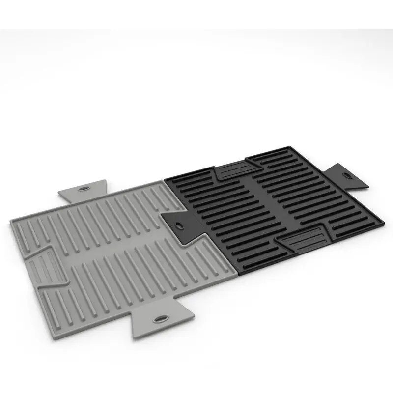 Heat Resistant Detachable Silicone Large Drainer Mat set Trivet Silicone Dish Drying Mat Large Drainer Mat