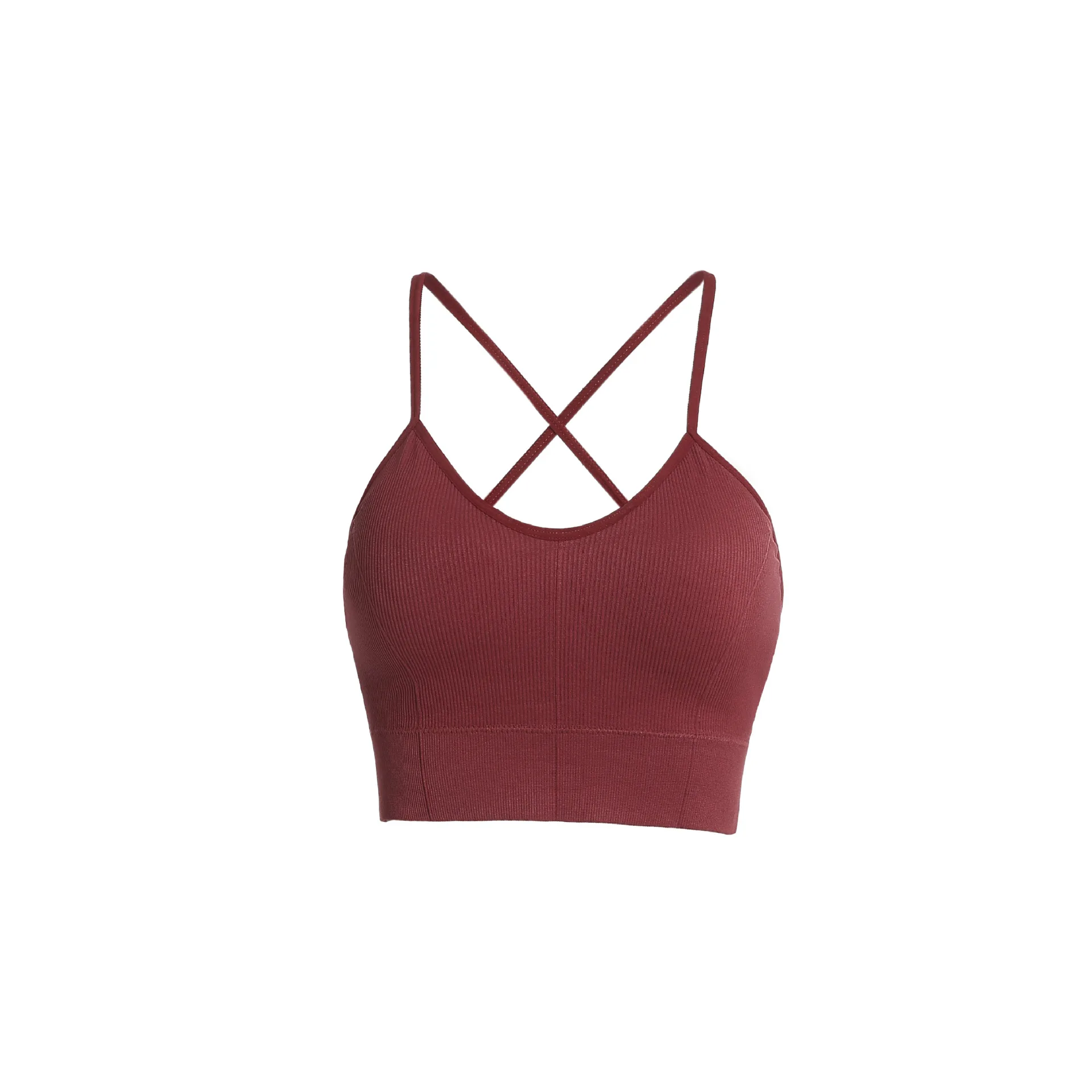 Yoke 2024 style Lady backless sport bra Gym Active Wear Custom Yoga Bra Top Fitness Sports Wear Women Sports ribbed Bra