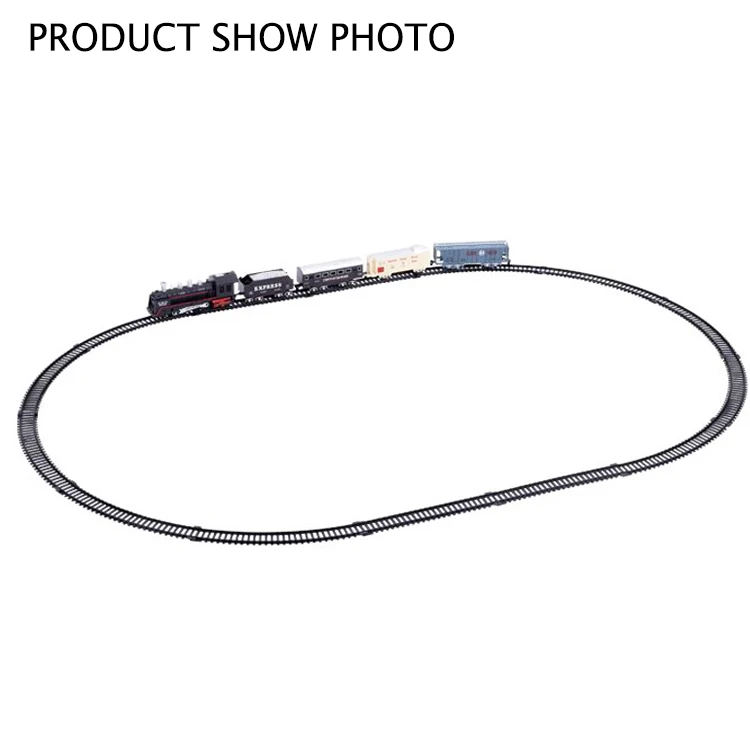 Music Light Christmas Railway Train Toy Electric Classical Toy Train Set Kids Slot Toys